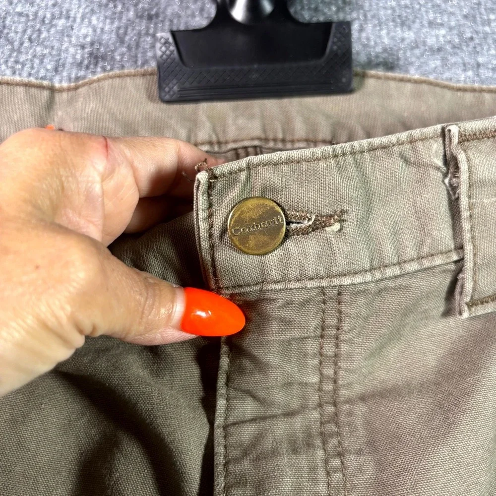 Carhartt Carpenter Shorts Men's 44 Brown Ripstop Workwear Utility Technician